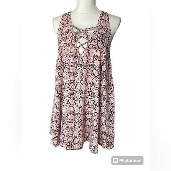 Show Me Your MuMu Dresses & Skirts - Show Me Your Mumu Dress Women's Size S Rancho Mirage Lace Up Tunic Mini Festival